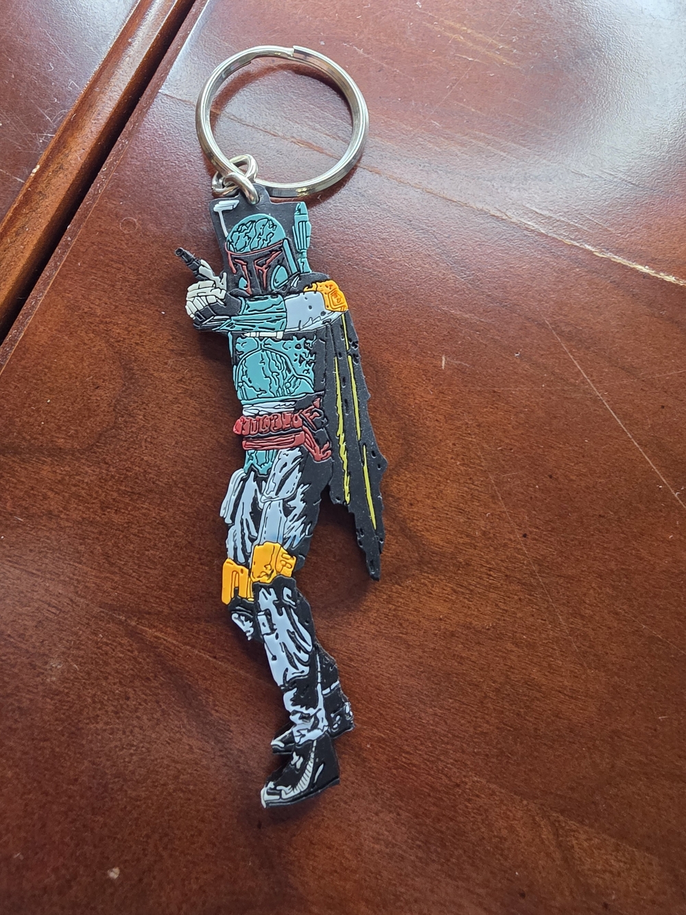 Vibtage 1997 Star Wars Boba Fett Rubber Keychain - Licensed Fan Accessory